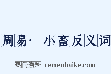 周易·小畜反义词是什么意思的图片